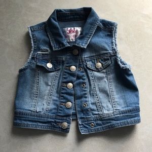 Justice denim vest girls size 6
